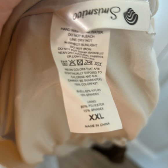 Smismivo tummy control neutral one-piece halter neck swim Brown size XXL/18W - Picture 10 of 12